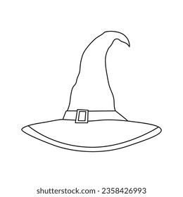 
Continuous one line drawing of outline cap vector illustration 