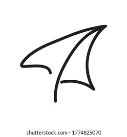 Kontinuierliche Zeichnung einer Linie des Papierflugzeugs. Konzept des Flugzeugs Symbol für Kreativität und Freiheit.