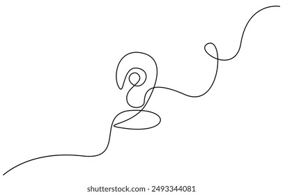 Continuous one line drawing of path and Location pointers. Simple pins on way between two points in thin Linear style. navigation and Travel concept. Doodle vector illustration, map 