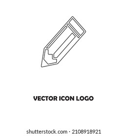 Continuous one line drawing a pencil. School pencil symbol. vector education illustration, stationery drawing tool isolated - sketch sign symbol