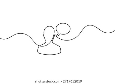 Dibujo continuo de una línea de un ícono de persona con diseño de Ilustración vectorial minimalista de símbolo menos
