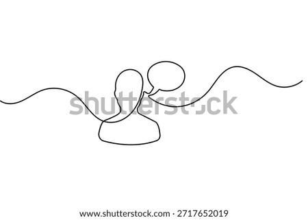 Continuous one line drawing of a person icon with minus symbol minimalist vector illustration design