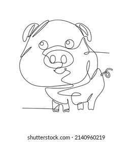 Animal de dibujo continuo de una línea