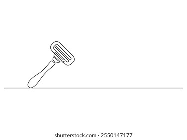 Continuous one line drawing of a razor for men. Vector illustration