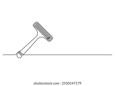 Continuous one line drawing of a razor for men. Vector illustration