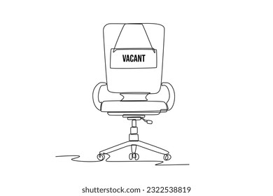 Concepto continuo del proceso de contratación de una línea. Ilustración gráfica vectorial de diseño de líneas simples.