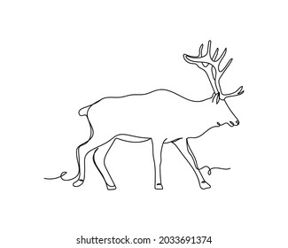 195 Continual Line Cute Reindeer Images, Stock Photos & Vectors ...