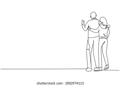 Continuous One Line Drawing Romantic Couple Stock Vector (Royalty Free ...