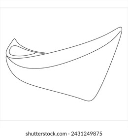 Continuous one line drawing of a sailboat. Business icon. Vector illustration