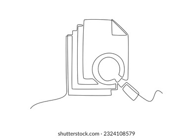 Concepto web de búsqueda de dibujo de una línea continuo. Ilustración gráfica vectorial de diseño de líneas simples.