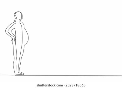 Silhueta contínua de desenho de uma linha de um homem de corpo magro dentro de uma silhueta de corpo gordo. Sonho de ter um corpo ideal. Mais exercício. Dia Mundial da Obesidade. Ilustração de vetor de design de desenho de linha única