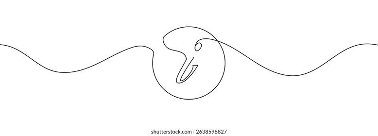 Continuous one line drawing silhouette of information symbol. The Information linear icon. One line drawing background. Vector illustration. Linear information background . EPS 10 . 