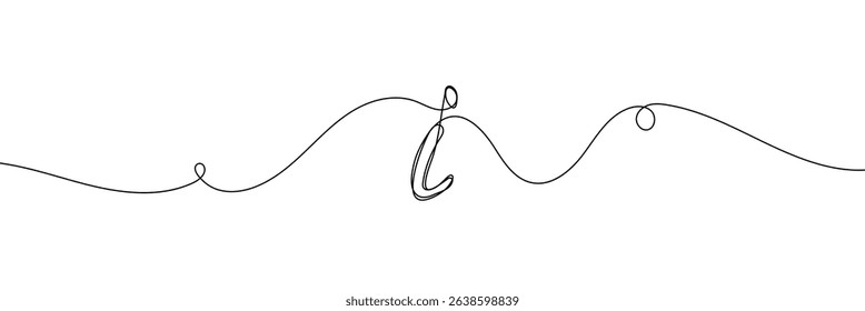 Continuous one line drawing silhouette of information symbol. The Information linear icon. One line drawing background. Vector illustration. Linear information background . EPS 10 . 