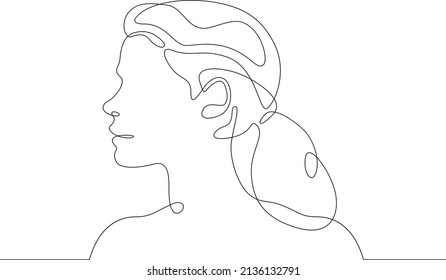 how to draw female face side view