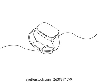 Continuous one line drawing of smartwatch. One line drawing illustration of fitness bracelet smartwatch. Clock touchscreen, technology concept single line. Editable outline