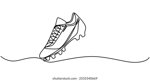 Continuous one line drawing sneakers Vector, Running Shoes Continuous Line Art Illustration, Continuous Line Drawing of Shoes Icon. Hand Drawn Symbol Vector Illustration.