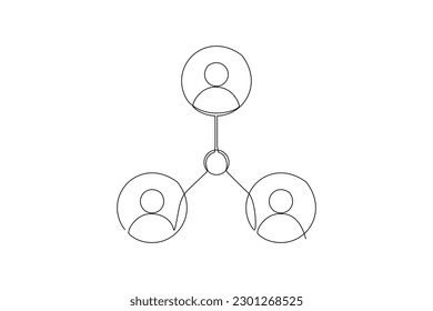 Continuous one line drawing Social media Concept. Single line draw design vector graphic illustration.