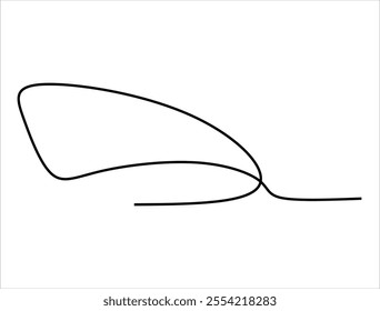 Continuous one line drawing of speech bubble. Vector illustration hand drawn without artificial intelligence