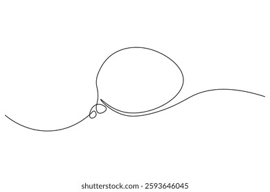 Continuous one line drawing of speech bubble. Single line drawing illustration of bubble frame for text. Balloon dialog speak concept vector art. Doodle line illustration.