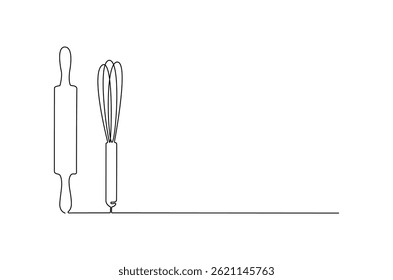 Continuous one line drawing of Stand Mixer. Single line drawing illustration of Mixer. Electrical concept vector art. Doodle line illustration.