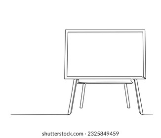 Kontinuierliche Zeichnung einer Linie von stehendem Schachbrett. Whiteboard Linie Kunst Vektorgrafik, Bildungskonzept.  Bearbeitbarer Strich.