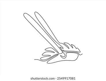 Dibujo continuo de una línea de sushi. Menú de restaurante de comida japonesa. Ilustración vectorial simple