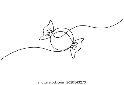 Continuous one line drawing of  Sweet candy  hand drawn vector illustration.