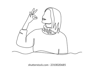 Concepto continuo de expresión de gusto de dibujo de una línea. Ilustración gráfica vectorial de diseño de líneas simples.