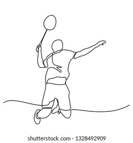 drawing badminton