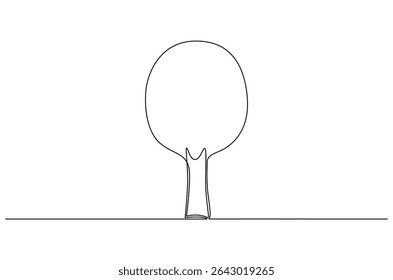 Continuous one line drawing of tennis rackets for playing ping pong table. Single line drawing illustration of Table tennis. Ping pong sports concept vector art. Doodle line illustration.