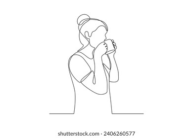 Continuous one line drawing Thinking or solving problem concept. Doodle vector illustration.