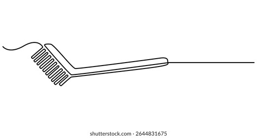 Dibujo continuo de una línea de un cepillo de inodoro con base, que representa el saneamiento y el mantenimiento, Ilustración vectorial de estilo de arte de línea, Ilustración vectorial de cepillo de inodoro de arte de una línea.