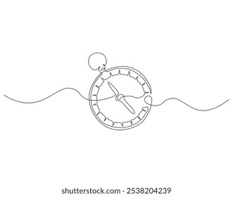 Desenho contínuo de uma linha da bússola do viajante. Ilustração de desenho de uma linha de navegação de bússola e aventura. Navegação, direção, conceito de viagem arte da linha.