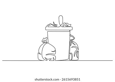 Continuous one line drawing of Tulip. Single line drawing illustration of Flower tulip. Minimalist tulip flower concept vector art. Doodle line illustration