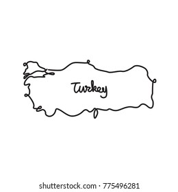 continuous one line drawing of Turkey map
