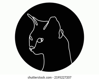 Continuous one line drawing of two cats in minimalism style. Cute cat animal mascots concept for pedigree friendly pet icon. pets friendly veterinary concept.