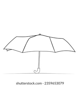 kontinuierliche Zeichnung einer Linie eines Regenschirms