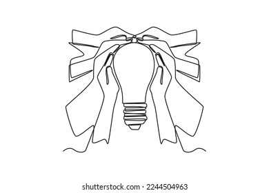Continuous one line drawing united team combines brilliant idea. Team work concept. Single line draw design vector graphic illustration.