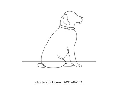 Continuous one line drawing Urban Pet concept. Doodle vector illustration.
