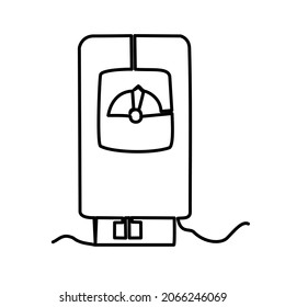 Continuous one line drawing  .Vector illustration household appliance 