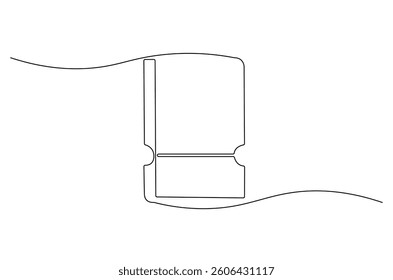 Continuous one line drawing of Voucher discount. Single line drawing illustration of Coupon discount. Shop and sale concept vector art. Doodle line illustration.