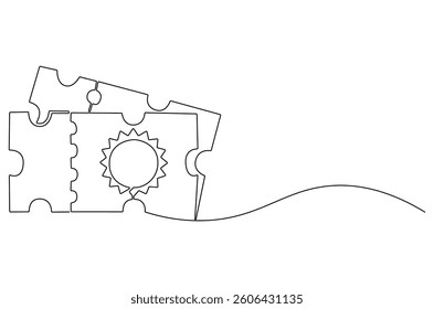 Continuous one line drawing of Voucher discount. Single line drawing illustration of Coupon discount. Shop and sale concept vector art. Doodle line illustration.