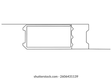 Continuous one line drawing of Voucher discount. Single line drawing illustration of Coupon discount. Shop and sale concept vector art. Doodle line illustration.