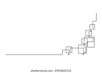Continuous one line drawing of Wall Frame. Single line drawing illustration of photo frame. Picture wall frame concept vector art. Doodle line illustration.
