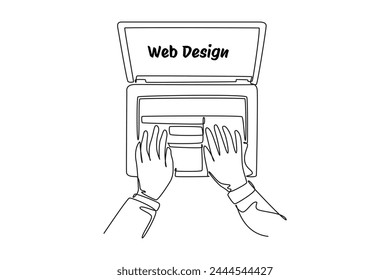 Continuous one line drawing  web design and mobile application concept. Doodle vector illustration.