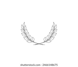 Continuous one line drawing of wheat. Barley or Rye outline vector illustration. Editable stroke.