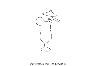 Continuous one line drawing of wine glasses. Champagne toast and cheers in simple linear style,  one line drawing of cocktail martini glass. Continuous line draw of alcoholic drink vector.