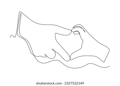 Continuous one line drawing World Heart Day concept. Single line draw design vector graphic illustration.