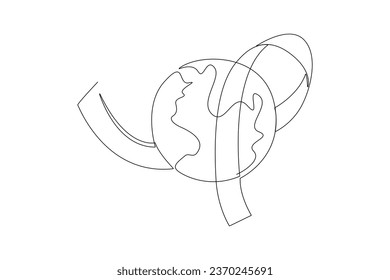 Continuous one line drawing World AIDS Day concept. Aids Awareness icon design for poster, banner, t-shirt. Doodle vector illustration.