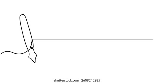  Continuous one line drawing writing pen isolated minimalist linear illustration made of single line vector illustration, Single continuous line drawing of vintage ballpoint. Pen icon. Back to school.